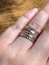 Load image into Gallery viewer, Copper Hammered Stack Ring - by Via Francesca