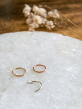 Load image into Gallery viewer, Hoop For Nose & Ear Piercings - Gold, Rose Gold or Sterling Silver - by Via Francesca