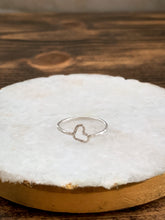 Load image into Gallery viewer, Sterling Silver Open Heart Ring - by Via Francesca