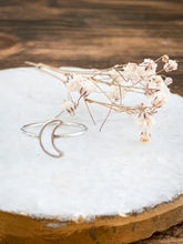 Load image into Gallery viewer, Sterling Silver Open Moon Ring - by Via Francesca