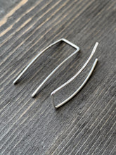 Load image into Gallery viewer, Minimalist Hammered Ear Climbers - Rose Gold, Gold or Sterling Silver - by Via Francesca