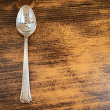 Load image into Gallery viewer, "Life is Brewtiful" Hand Stamped Vintage Spoon - Silver Plated - Personalized - by Francesca