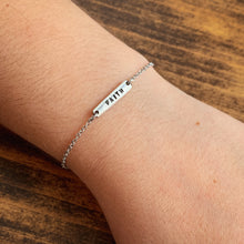 Load image into Gallery viewer, Personalized Double-Sided Bar Bracelet - Made with a Vintage Fork Tine - by Francesca
