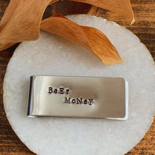 Load image into Gallery viewer, - Personalized - Aluminum Money Clip - Hand Stamped - by Francesca