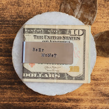 Load image into Gallery viewer, - Personalized - Aluminum Money Clip - Hand Stamped - by Francesca