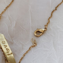 Load image into Gallery viewer, Personalized Brass Chevron Necklace - Hand Stamped - Minimalist - 16 or 18 Inches - by Via Francesca