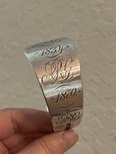 Load image into Gallery viewer, Antique Sterling Silver Spoon Bracelet with Engraving