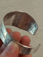 Load image into Gallery viewer, Antique Sterling Silver Spoon Bracelet with Engraving