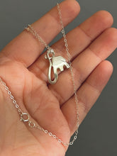 Load image into Gallery viewer, Fork Elephant Necklace - Sterling Silver - 21 Inches