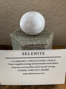 Selenite Sphere - Cleanse // Protection // Peace