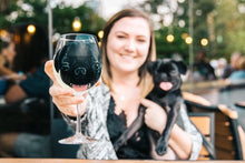 Load image into Gallery viewer, Wine Glass with Personalized Pet Portrait - Hand Painted - Stemmed or Stemless - by Via Francesca