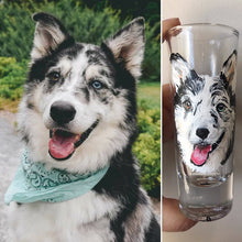 Load image into Gallery viewer, Shot Glass with Personalized Pet Portrait - Hand Painted - by Via Francesca