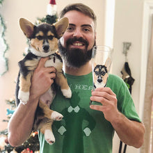 Load image into Gallery viewer, Pilsner Glass with Personalized Pet Portrait - Hand Painted - by Via Francesca