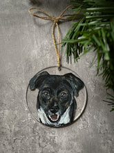 Load image into Gallery viewer, Custom Acrylic Ornament - Hand Painted Pet Portrait - by Fracesca
