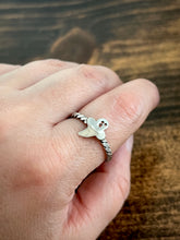 Load image into Gallery viewer, MADE TO ORDER - Sterling Silver Ghost Ring with Twist Band
