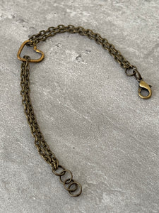 Brass Heart Bracelet