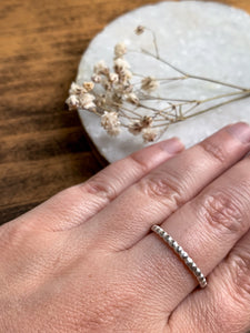 Sterling Silver Beaded Stack Ring - by Via Francesca