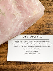 Rough Rose Quartz Specimen - 1328g - Love // Understanding