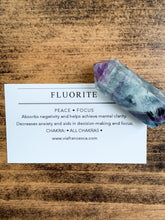 Load image into Gallery viewer, Small Fluorite Point - Peace // Focus
