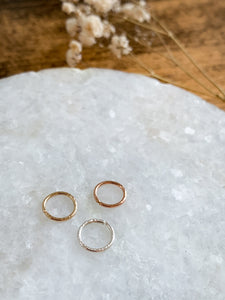 Hoop For Nose & Ear Piercings - Gold, Rose Gold or Sterling Silver - by Via Francesca