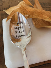 Load image into Gallery viewer, - Personalized - Hand Stamped Vintage Teaspoon - Silver Plated - by Francesca
