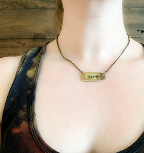 Personalized Shell Casing Necklace - Hand Stamped - by Via Francesca