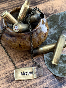 Personalized Shell Casing Necklace - Hand Stamped - by Via Francesca