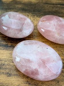 Rose Quartz Palm Stone - Unconditional Love // Understanding