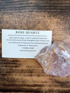 Rough Rose Quartz Chunk - 154g - Unconditional Love // Understanding