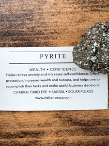 Pyrite Specimen - Wealth // Confidence