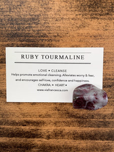 Tumbled Ruby Tourmaline - Love // Cleanse