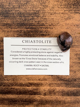 Load image into Gallery viewer, Tumbled Chiastolite - Protection // Stability

