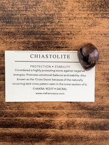 Tumbled Chiastolite - Protection // Stability