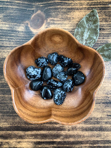 Tumbled Snowflake Obsidian - Calm // Accept Change