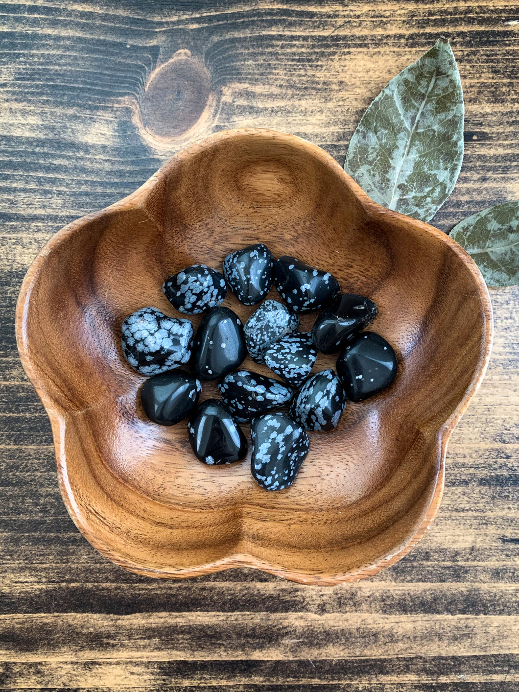 Tumbled Snowflake Obsidian - Calm // Accept Change