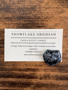 Tumbled Snowflake Obsidian - Calm // Accept Change