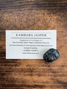 Tumbled Kambaba Jasper - Tranquility // Stability