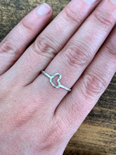 Load image into Gallery viewer, Sterling Silver Open Heart Ring - by Via Francesca
