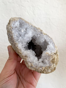 Moroccan Geode with Clear Quartz Growth - 380g - Clarity // Enlightenment