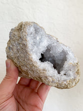 Load image into Gallery viewer, Moroccan Geode with Clear Quartz Growth - 380g - Clarity // Enlightenment
