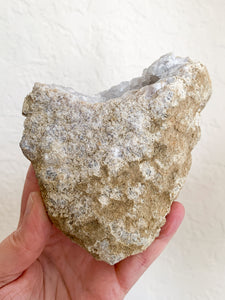 Moroccan Geode with Clear Quartz Growth - 380g - Clarity // Enlightenment