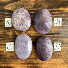 Load image into Gallery viewer, Lepidolite Mica Palm Stone - // Calm //
