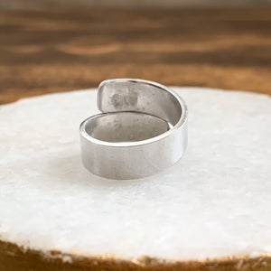 Custom Adjustable Aluminum Wrap Ring - Personalized Name - You Choose The Saying! - by Via Francesca