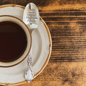 - Personalized - Hand Stamped Vintage Teaspoon - Silver Plated - by Francesca