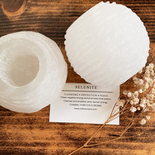 Load image into Gallery viewer, Selenite Candle Holder - Cleanse // Protection // Peace
