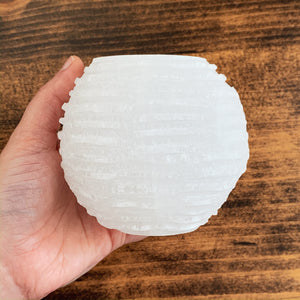Selenite Candle Holder - Cleanse // Protection // Peace
