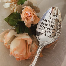 Load image into Gallery viewer, - Personalized - Hand Stamped Vintage Teaspoon - Silver Plated - by Francesca
