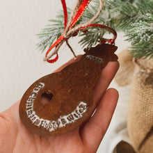 Load image into Gallery viewer, - Personalized - Rusty Tin Snowman Ornament - Hand Stamped &amp; Custom - by Francesca
