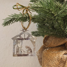 Load image into Gallery viewer, - Personalized - Galvanized Metal Nativity Ornament - Hand Stamped &amp; Custom - by Francesca
