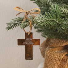 Load image into Gallery viewer, - Personalized - Rusty Cross Ornament - Hand Stamped - by Francesca

